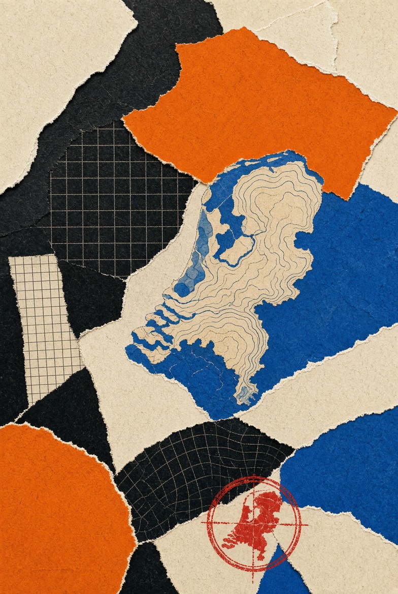 Abstracte kaart van Nederland